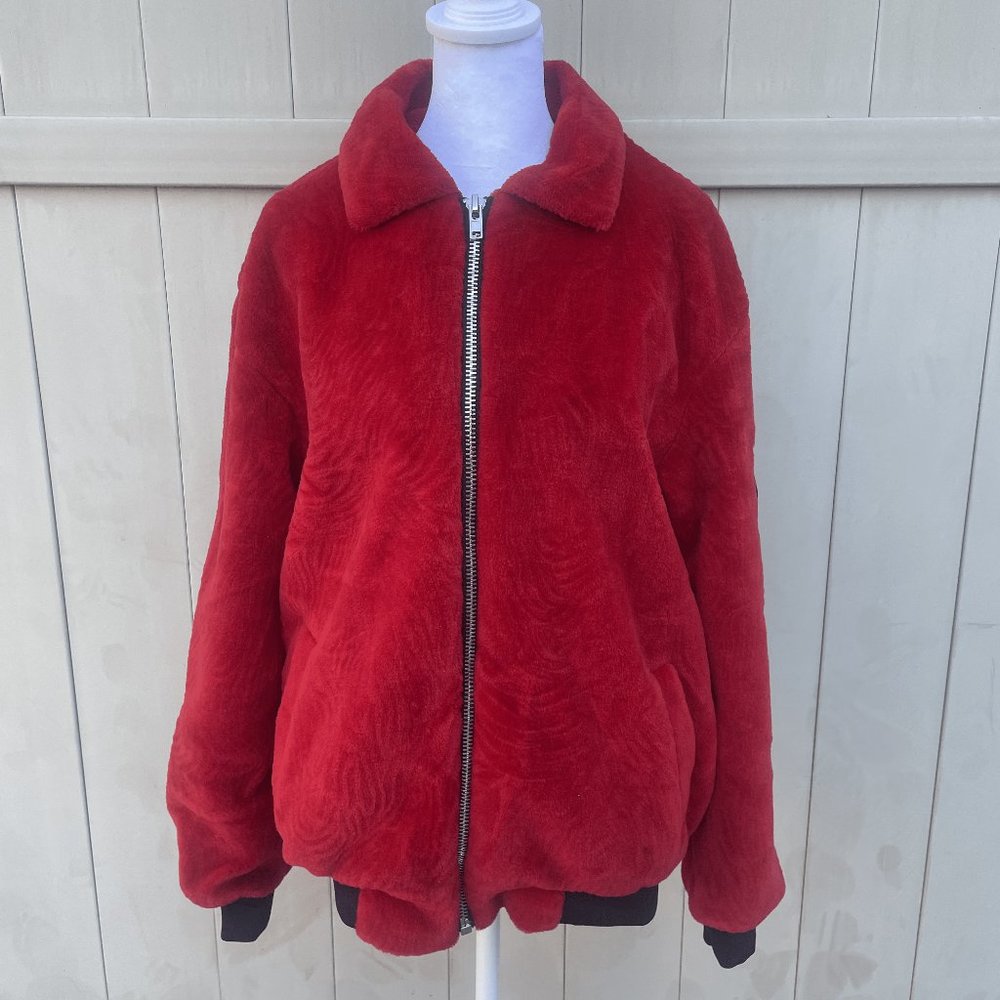Men’s Long Sleeve Fuzzy Double Pocket Jacket